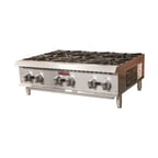 image of IKON IHP-6-36 36" Countertop Gas Hotplate with (6) Burners, Manual Controls, 150.000 BTU