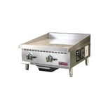 image of IKON IMG-24 24" Countertop Gas Griddle, Manual Control, 3/4" Steel Plate, 60.000 BTU