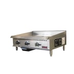 image of IKON IMG-36 36" Countertop Gas Griddle, Manual Control, 3/4" Steel Plate, 90.000 BTU