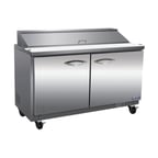 image of IKON ISP48-2D 48" Sandwich / Salad Prep Table w/ 2 Drawers & 1 Door, 12 Pans