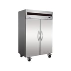 image of IKON IT56F 53" Two Section Reach-In Freezer w/ 2 Solid Doors, Top Mount, Stainless Steel, 49 cu. ft.