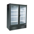 image of Kool-It KGR-52 53" 2-Section Black Merchandiser Refrigerator with Glass Door