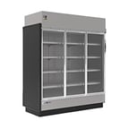 image of Hydra-Kool KGV-MD-3-S 75" Three Door Self-Contained Merchandiser Refrigerator, 56.4 cu. ft.