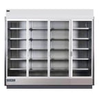 image of Hydra-Kool KGV-MR-4-S 99" Four Door Self-Contained, Merchandiser Refrigerator, 75.26 cu. ft.