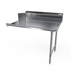 image of NBR Equipment CDT-24R-16 24" Clean Straight Dishtable w/ Right Table, 10" Backsplash, Steel Legs