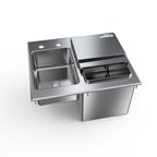 image of NBR Equipment DIB-2-2118 Drop-in Water Station w/ Insulated Ice Bin