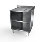 image of NBR Equipment GRC24-2 Underbar Glass Rack Storage Unit w/ Drainboard Top, 2-Rack Capacity