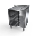 image of NBR Equipment GRC24-3 Underbar Glass Rack Storage Unit w/ Drainboard Top, 3-Rack Capacity