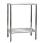image of New Age 1024 NSF 2-Shelf All Welded Heavy-Duty Aluminum Shelving Unit - 72" x 20" x 48"