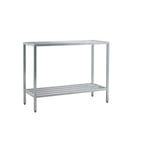 image of New Age 1027 NSF 2-Shelf All Welded Heavy-Duty Aluminum Shelving Unit - 60" x 24" x 48"