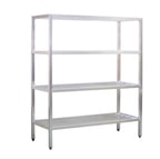 image of New Age 1067 NSF 4-Shelf All Welded Heavy-Duty Aluminum Shelving Unit - 60" x 24" x 72"
