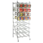 image of New Age 1250 Aluminum Stationary Can Rack w/ 162 #10 Cans Capacity and Adjustable Feet