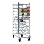 image of New Age 1256CK Aluminum Mobile Can Rack with 216 #10 or 297 #5 Cans Capacity  