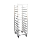 image of New Age 1305 12 Pan End Load Aluminum Universal  Bun / Sheet Pan Rack w/ 5" Bottom Load Slides