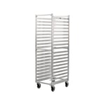 image of New Age 1306 20 Pan End Load Aluminum Universal  Bun / Sheet Pan Rack w/ 5" Bottom Load Slides