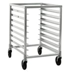 image of New Age 1314 8 Pan Undercounter End Load Aluminum Bun / Sheet Pan Rack with Open Sides