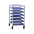image of New Age 1322 6 Pan Half-Size End Load Aluminum Bun / Sheet Pan Rack with Open Sides