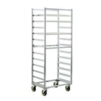 image of New Age 1333S 12 Pan Mobile Full Height Side Load Aluminum Bun / Sheet Pan Rack 