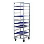 image of New Age 1334 10 Pan Mobile Full Height End Load Aluminum Bun / Sheet Pan Rack