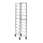 image of New Age 1343 End Load Mobile Platter Rack w/ 10 Platter Capaciy