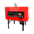 image of New York Brick Ovens 140 GW Inferno Series Wood/Gas Revolving Combo Oven, 55" Diameter