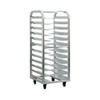 image of New Age 4635 Lifetime Series 12 Pan End Load Aluminum Roll-In Bun / Sheet Pan Rack 