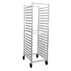 image of New Age 6301 20 Pan Mobile Full Height End Load Aluminum Bun / Sheet Pan Rack 