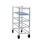 image of New Age 6345 Aluminum End Load Platter Rack w/ 12 Shelf Capaciy