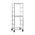image of New Age 93037 6 Tray End Load Mobile Aluminum Cup / Glass Rack with 10" Bottom Load Slides