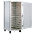 image of New Age 97746 11 Pan Full Height Aluminum End Load Mobile Bun / Food Pan Enclosed Cabinet