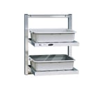 image of New Age 98272 Aluminum Two Tier T-Bar Wall Mounted Shelf - 24" x 16"