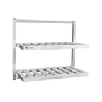 image of New Age 98301 Aluminum Two Tier T-Bar Wall Mounted Shelf - 36" x 16"