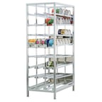 image of New Age 99381 Stationary First in First Out Can Rack with 156 #10 Cans Capacity, Adjustable Feet