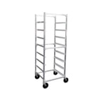 image of New Age NS345 8 Tray End Load Mobile Aluminum Cup / Glass Rack with 7" Bottom Load Slides