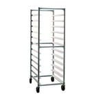 image of New Age NS833 24 Tray Full Height Side Load Aluminum Mobile Tray Rack for 15" x 20" Trays