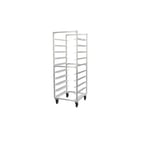 image of New Age NS8939 10 Pan Aluminum End Load Mobile Oval Tray Storage Rack 