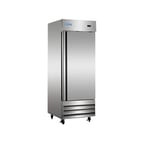 image of Norpole NP1F 29'' One Section Solid Door Reach-In Freezer, All Stainless Steel, 23 cu. ft.