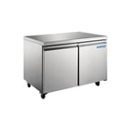 image of Norpole NP2F-48UC 47" 2-Section Undercounter Freezer w/ 2 Doors, 12 cu.ft.