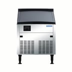 image of Norpole NPCIM160H 26" Air Cooled Half Cube 160 lb Undercounter Ice Machine with 80 lb Bin