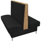 image of Oak Street ANA-6042-DBL 60"L Double Plain Back Booth, Fully Upholstered, 42" Height