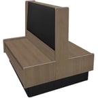 image of Oak Street ARST-4842-DBL-WSUB  48"L Double Plain Back Booth, Upholstered Back, 42" Height
