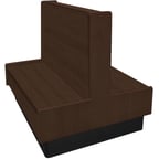 image of Oak Street ARST-6042-DBL-WSWB 60"L Double Plain Back Booth, Wood Back, 42" Height