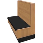 image of Oak Street ARST-6042-SGL-VSWB  60"L Single Plain Back Booth, Wood Back, 42" Height