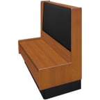 image of Oak Street ARST-6042-SGL-WSUB 60"L Single Plain Back Booth, Upholstered Back, 42" Height