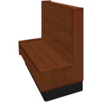 image of Oak Street ARST-7242-SGL-WSWB 72"L Single Plain Back Booth, Wood Back, 42" Height