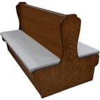 image of Oak Street DRN-6042-DBL-VSWB 60"L Double Plain Back Booth, Wood Back , 42" Height