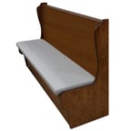 image of Oak Street DRN-7242-SGL-VSWB 72"L Single Plain Back Booth, Wood Back , 42" Height