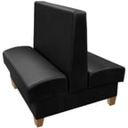 image of Oak Street HMT-6042-DBL 60"L Double Plain Back Booth, Fully Upholstered, 42" Height