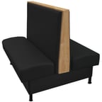 image of Oak Street MAR-4842-DBL 48"L Double Plain Back Booth, Upholstered Back, 42" Height
