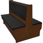 image of Oak Street SHEP-6042-DBL-VSUB 60"L Double Plain Back Booth, Upholstered Back, 42" Height